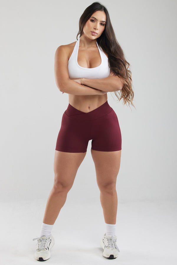 FLEX | SCUNCH BUTT SHORTS - BURGUNDY