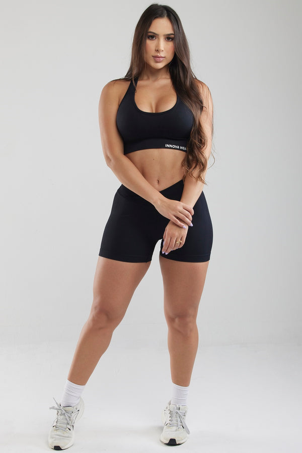 FLEX | SCUNCH BUTT SHORTS - BLACK