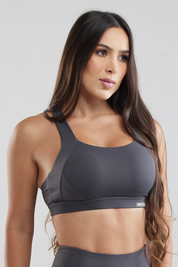 GRAY SPORTS BRA - ORIGIN COLLECTION