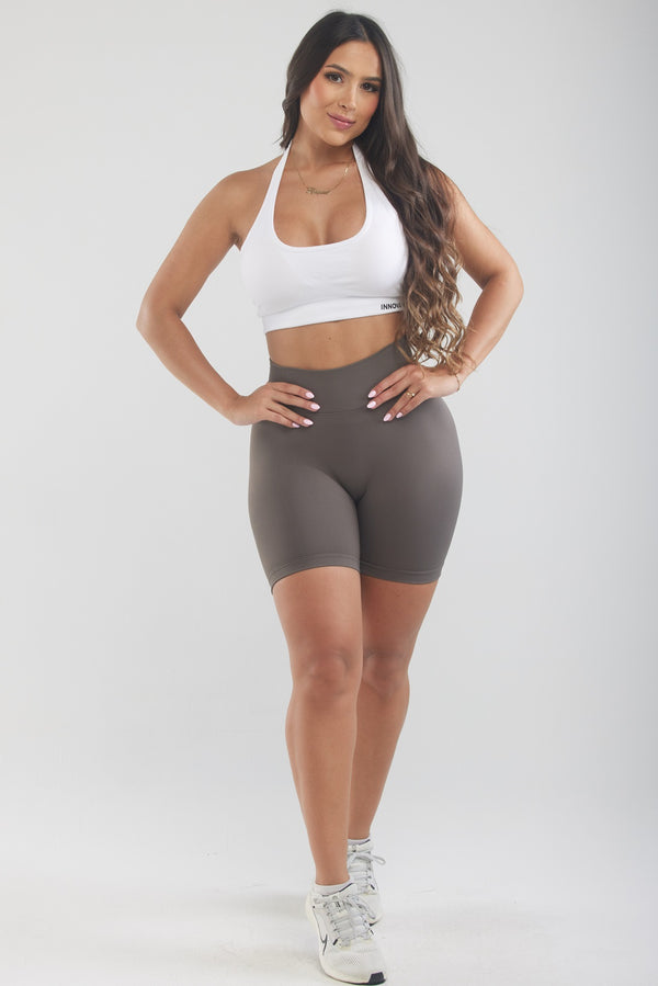 SOLID Taupe Scrunch Butt Sculpting Shorts