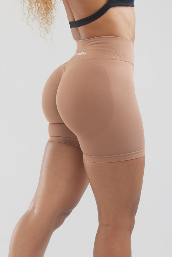 SOLID Mocha Scrunch Butt Sculpting Shorts