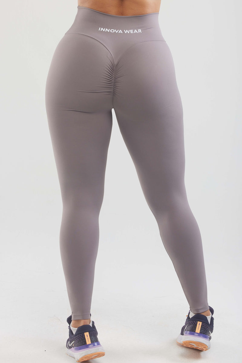 Soft Purple Grey Scrunch Butt Leggings