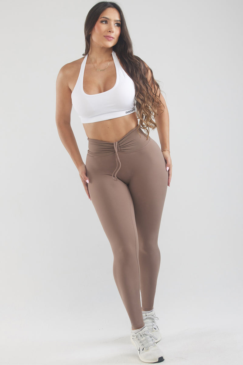 VITAL | HIGH-WAIST SCUNCH BUTT LEGGINGS - BROWN