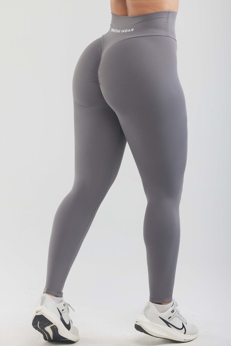 Soft Grey Scrunch Butt Leggings