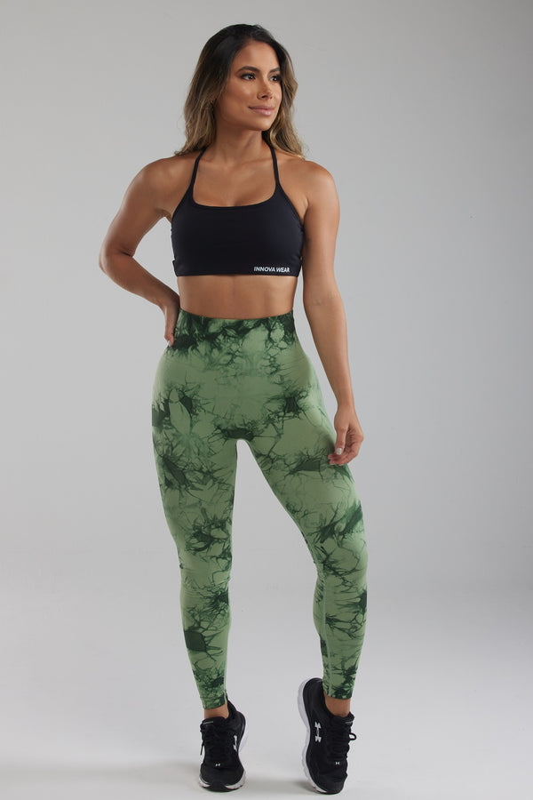 SAGE GREEN Marble Scrunch Butt Leggings