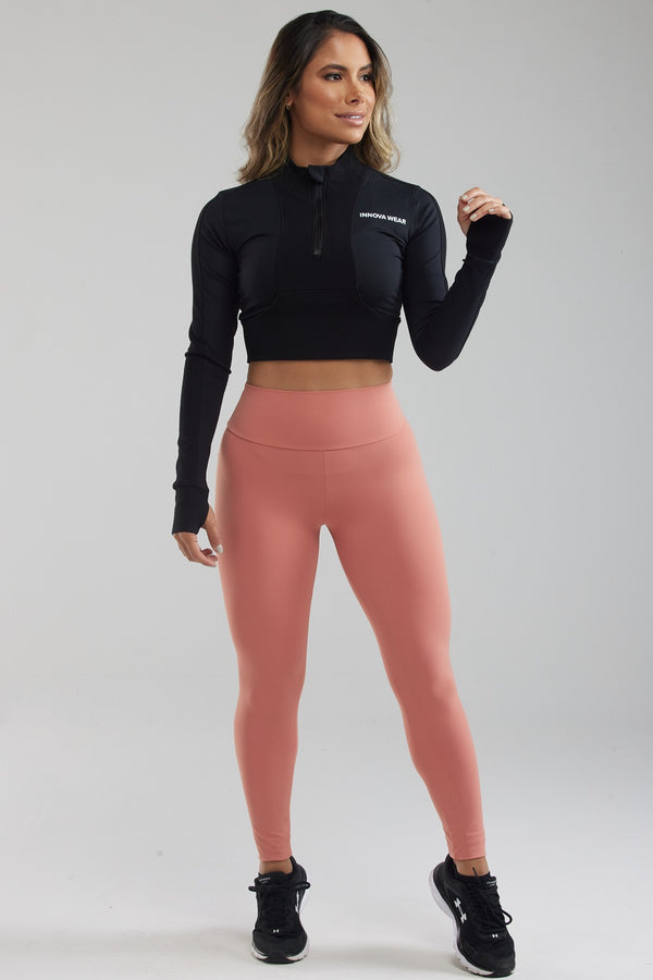 POCKET SCRUNCH BUTT LEGGINGS - PEACH