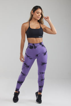 Purple Marble Scrunch Butt Leggings